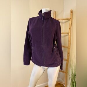 L.L.Bean's Women's Mountain Fleece Coat Purple Size Small Reg Polartec